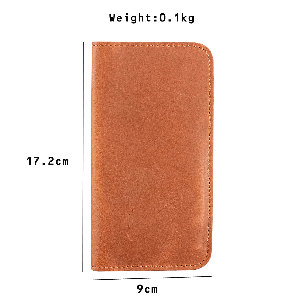 Classic Long Genuine Leather Men Wallets Passport bag Coin Pocket Card Holder Men Purse Simple Quality Wallets Credit Card Case