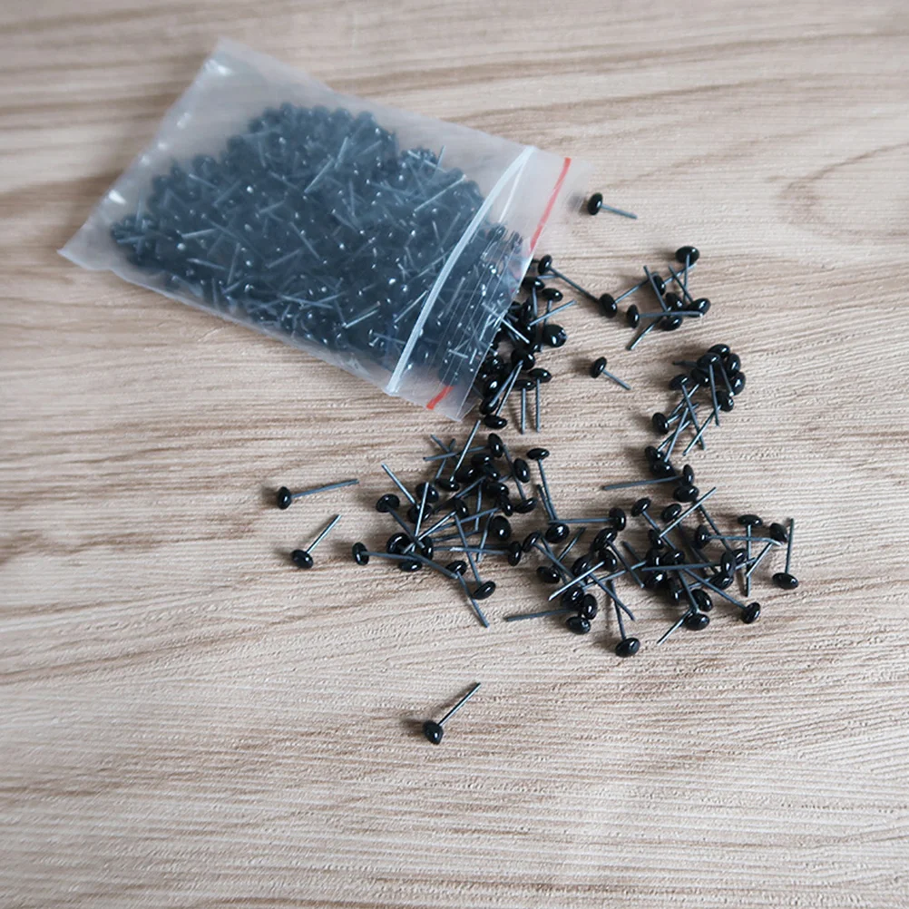 동물 눈 4mm 검정 플라스틱 안전 눈 DIY 공예 프로젝트 수제 장식 어린이 학교 활동 교체용