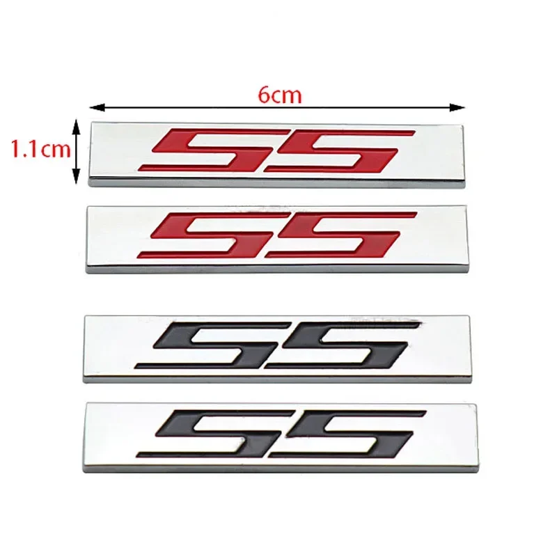 Metal SS Logo Car Body Side Emblem Sticker for Chevrolet Cavalier Onix Cruze Aveo Silverado Auto Exterior Accessories