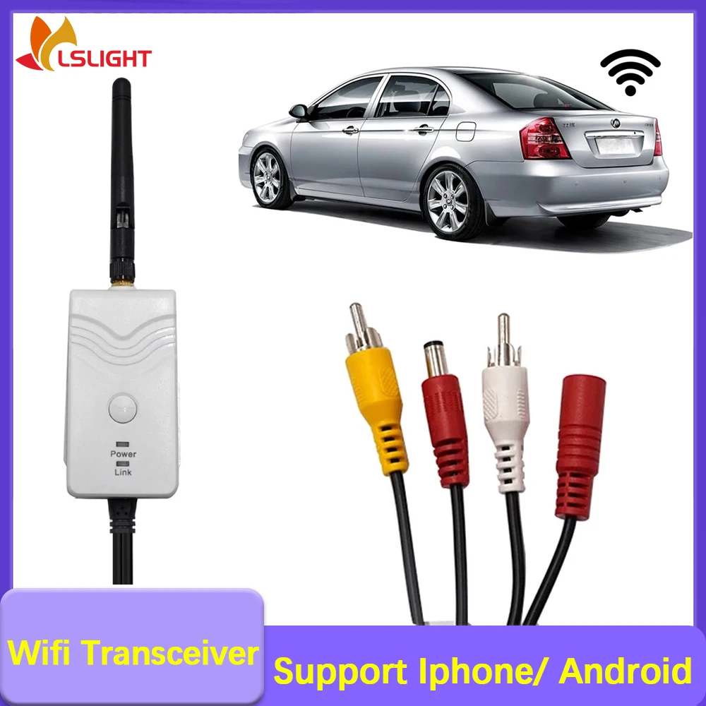 

Car Wifi Transceiver Wireless Rear Side Front View Camera Video Transmitter And Receiver Support Iphone Android Auto Accessories