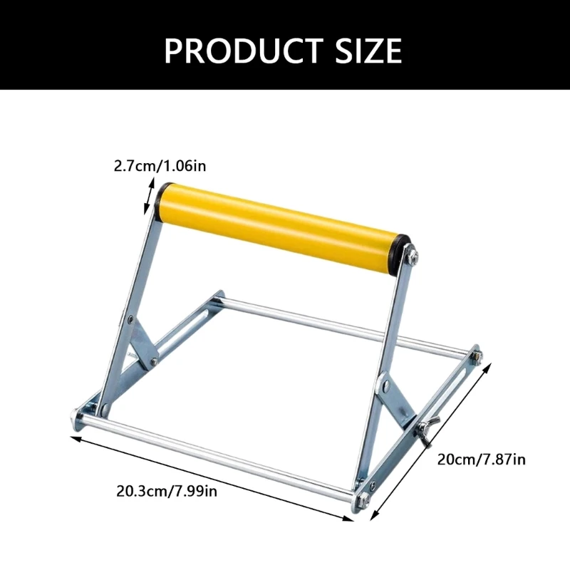 Height Adjustable Stainless Steel Cutting Machine Support Frame Foldable Stand for Home Workshops and Construction Site M4YD