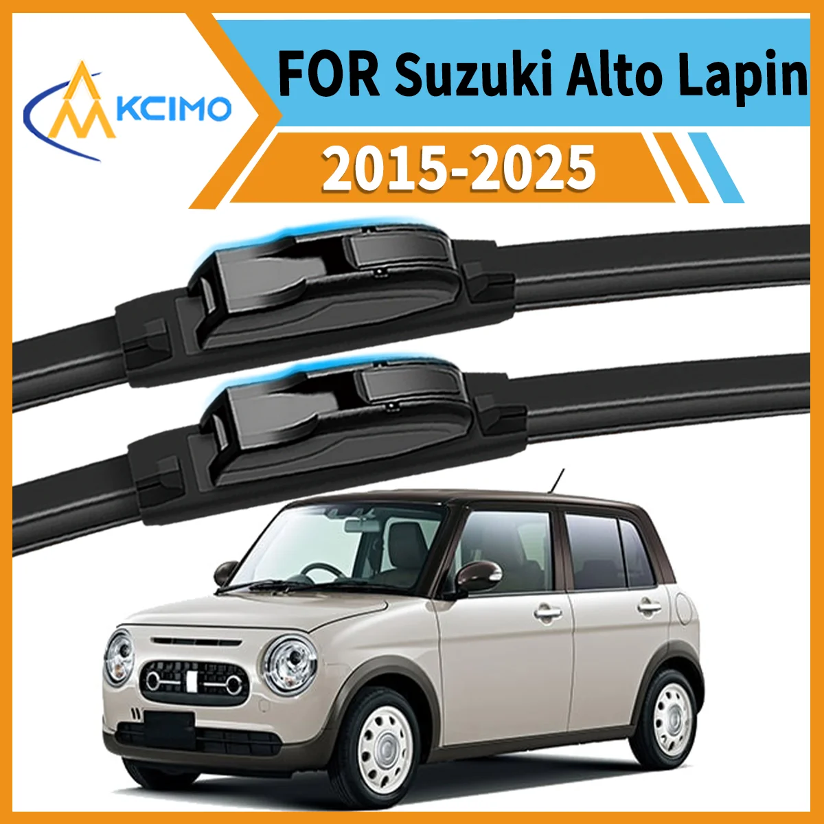

2-Pack All-Weather Wiper Blades For Suzuki Alto Lapin HE33S 2015-2025 Durable Rubber Clear Vision Enhanced Driving Safety