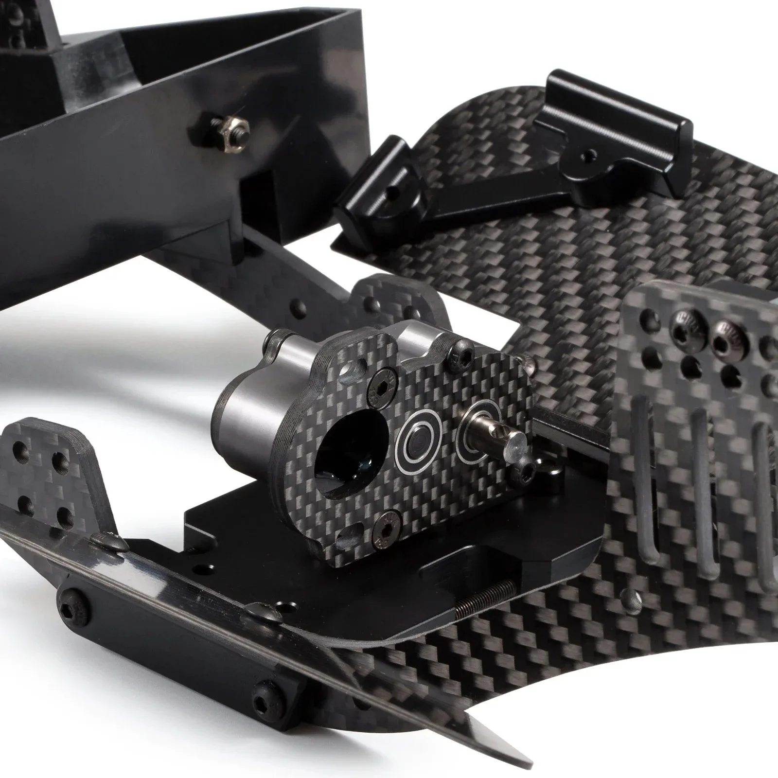 ชุดเกียร์ CNC 48 พิทช์ อัลตร้าไลท์ ขนาดเล็ก พร้อมแผ่นรองกันลื่น สำหรับแชสซี LCG 1/10 ชุดดัดแปลง SCX10 III AR45 Capra Axle