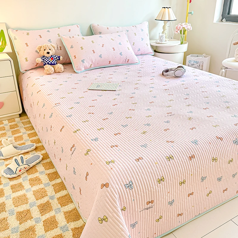 

1pc Soft Bedspread Printed Bed Cover Girls Room Bed Linen Skin-friendly Mattress Topper покрывало на кровать (No Pillowcase)