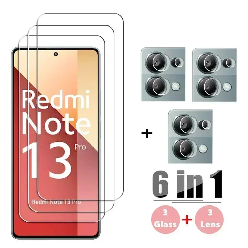 For Xiaomi Redmi Note 13 Pro 4G Tempered Glass Redmi Note 13 Pro Screen Protector Camera Lens Film Redmi Note 13 Pro Glass