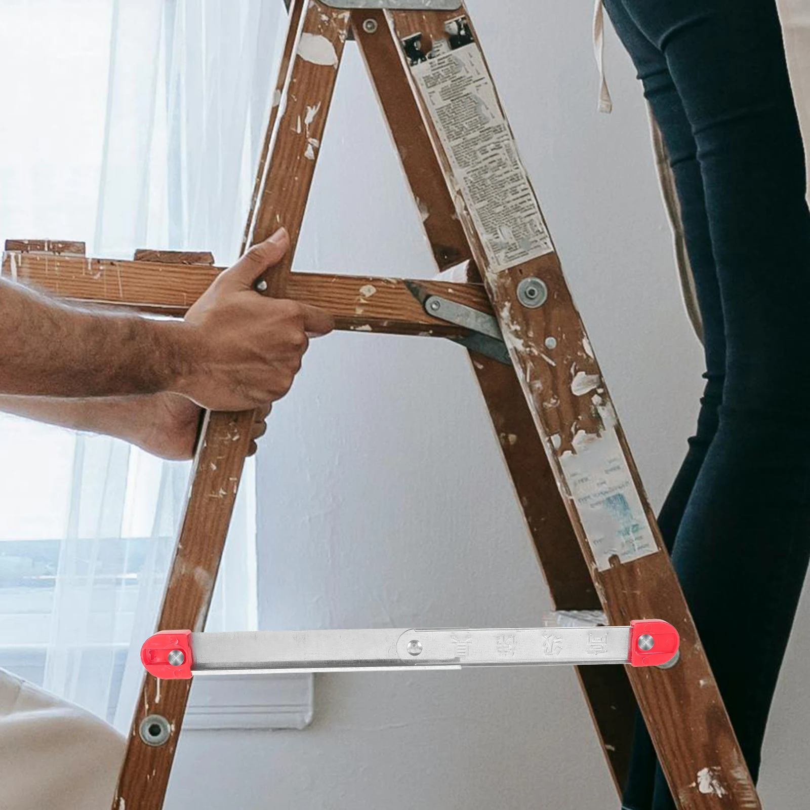 

2 Pcs Trolley Fixing Support Frame Attic Ladder Hinge Replacement Part for Parts Hinges Hardware Folding Step