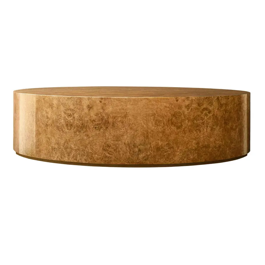 

✗X Mid Modern Furniture Luxury Round Ribbed Rustic Coffee Table Burl Wood Living Room Home Table Center Pieces for Events&