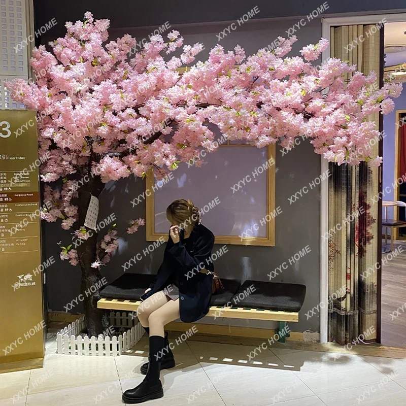 

Simulation flower fake tree large Internet celebrity wishing company lobby decoration Simulation cherry tree peach blossom tree