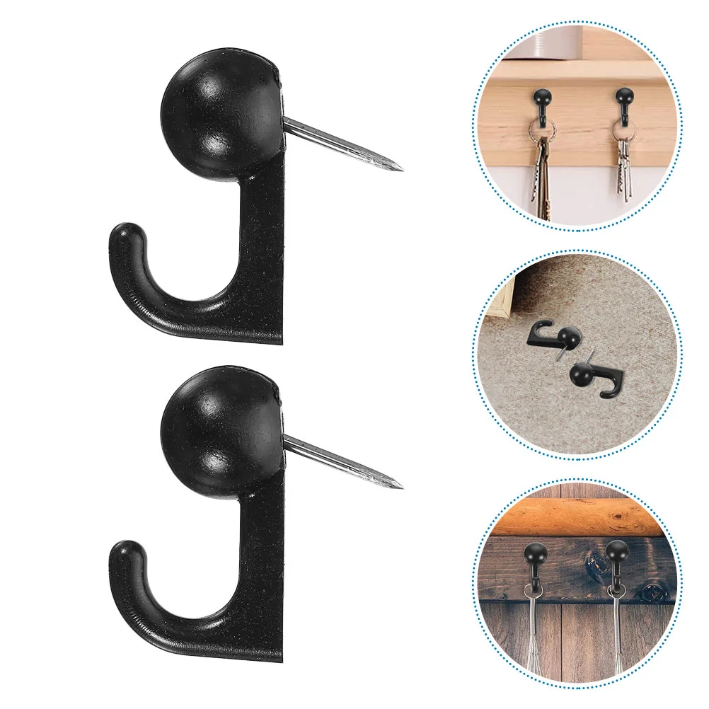 100 Pcs Hook Hanger Daily Use Thumbtacks Decorative H-nail Push Pin Steel Portable