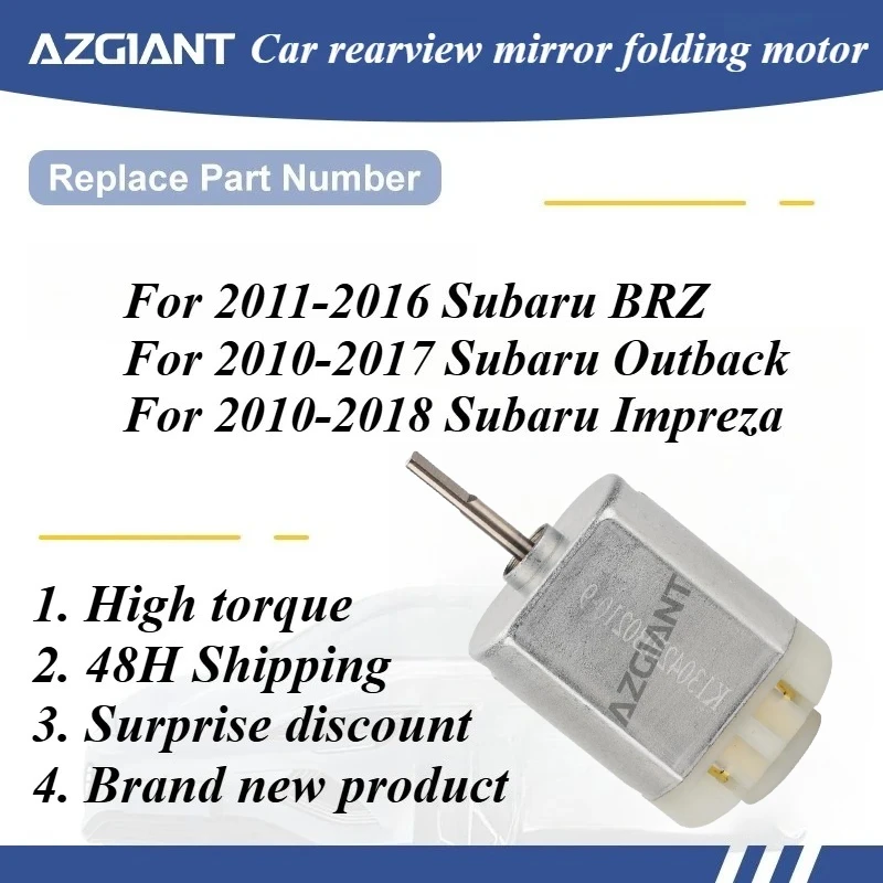 

For Subaru BRZ Outback Impreza 2011-2016 Car Wing Mirror Folding Power Core Motor 12V Replacement High Quality Inner Engine