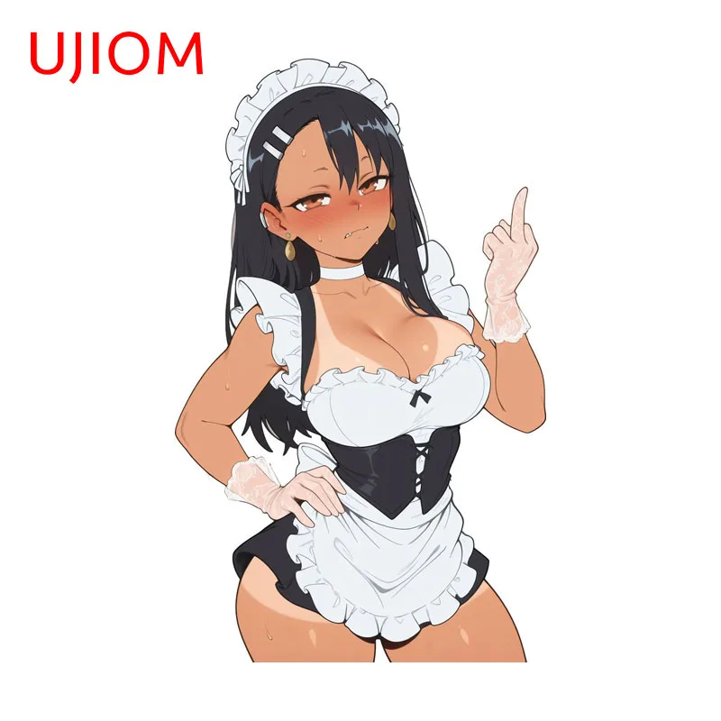 UJIOM Nagatoro Maid Girl Wall Sticker Creative Living Room Laptop Switch Panel Decals Waterproof Kitchen Cupboard Decoration