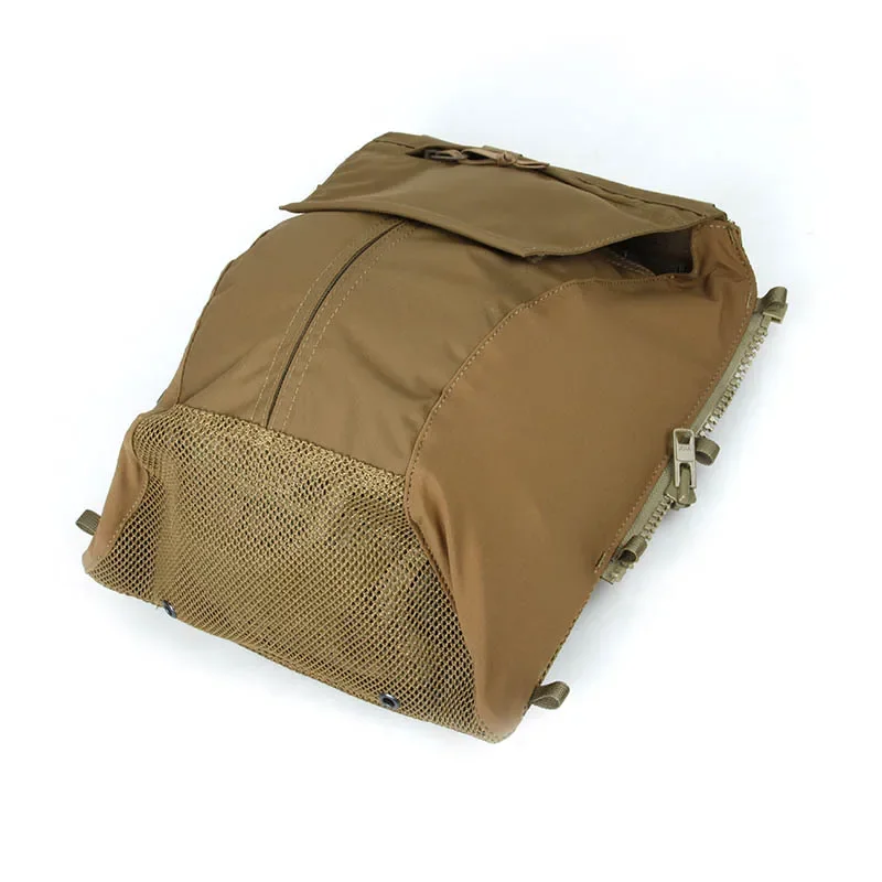 

Tactical Vest BK/CB/RG Zipper Pouch Bag Zip Panel Back Pack Detail