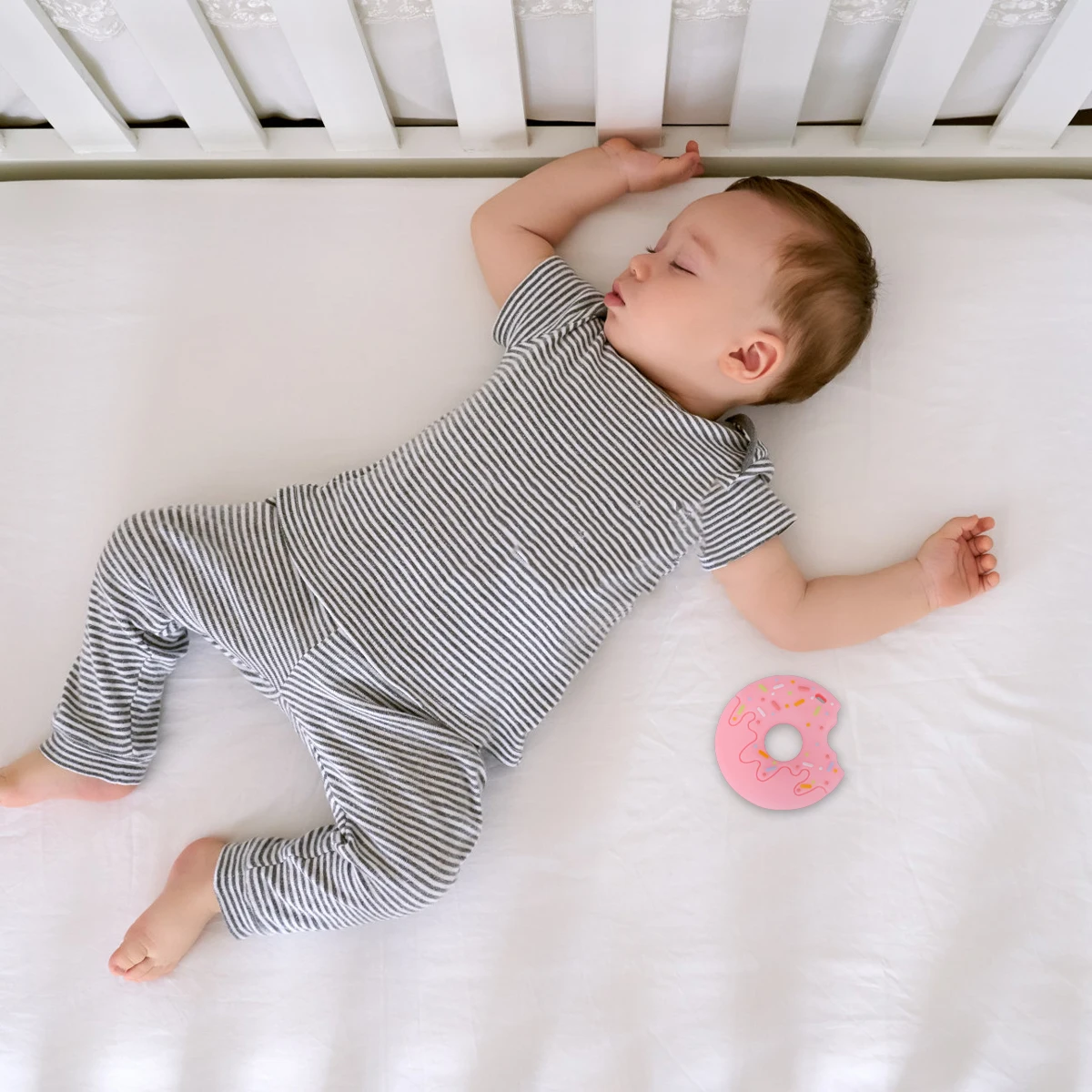 

3D Donut Tender Infant Teething Toy -dimensional Molar Teether Relief