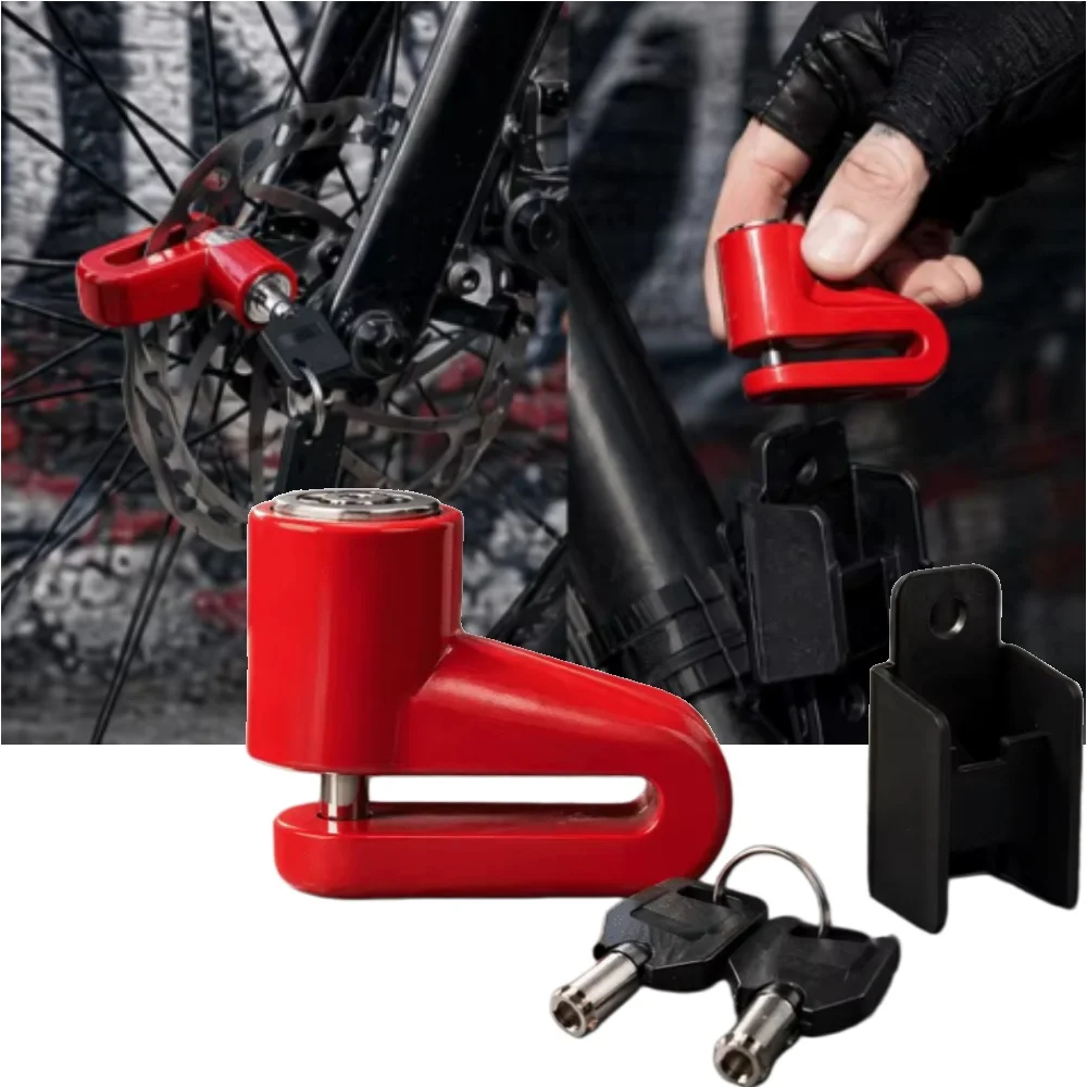 Waterproof Disc Brake Lock Anti Theft Rotor Security Lock With 2 Keys For MTB Bicycle Wheel Safety Parking Lock Outdoor Cycling