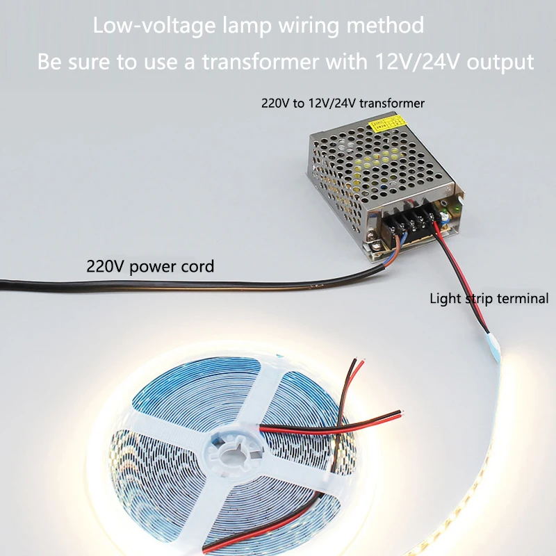 DC 5V 12V 24V 2835 Led Strip 5m White Tape Light Ribbon Not Waterproof 5 12 24 V Volt LED Strip Tape Lamp  Flexible Kitchen Home