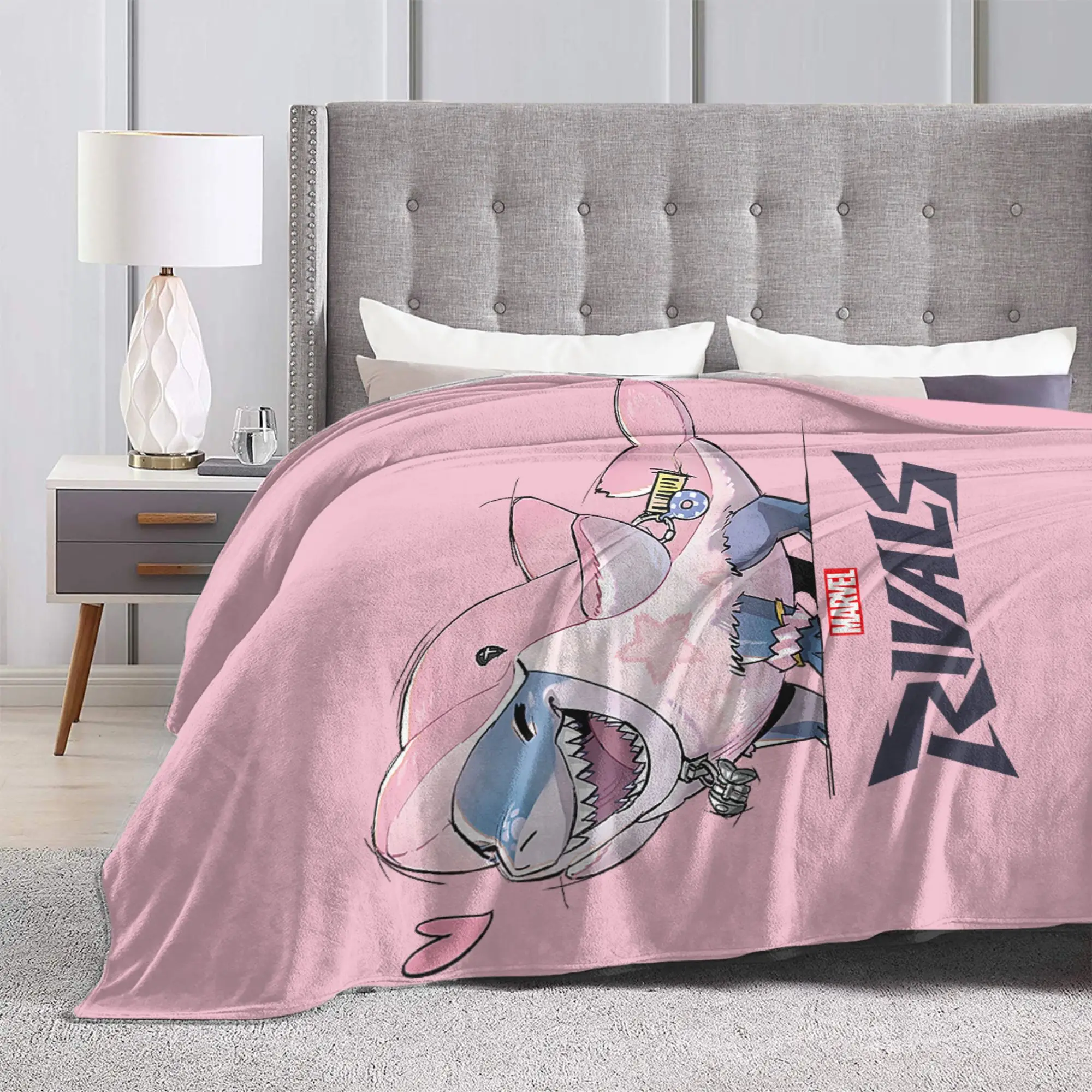 مارفل منافسين جيف ذا لاند القرش بطانية محبوكة لطيف تمويه غامض رمي البطانيات السرير المحمولة لينة الدافئة متعددة الوظائف لحاف