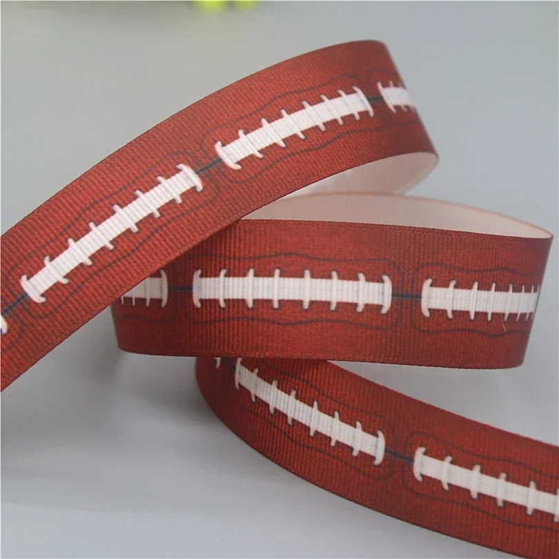 DHK 7/8 \'\'5yards Football Baseball stampato nastro in Grosgrain accessori materiale decorazione collare fai da te cucito artigianale C2597