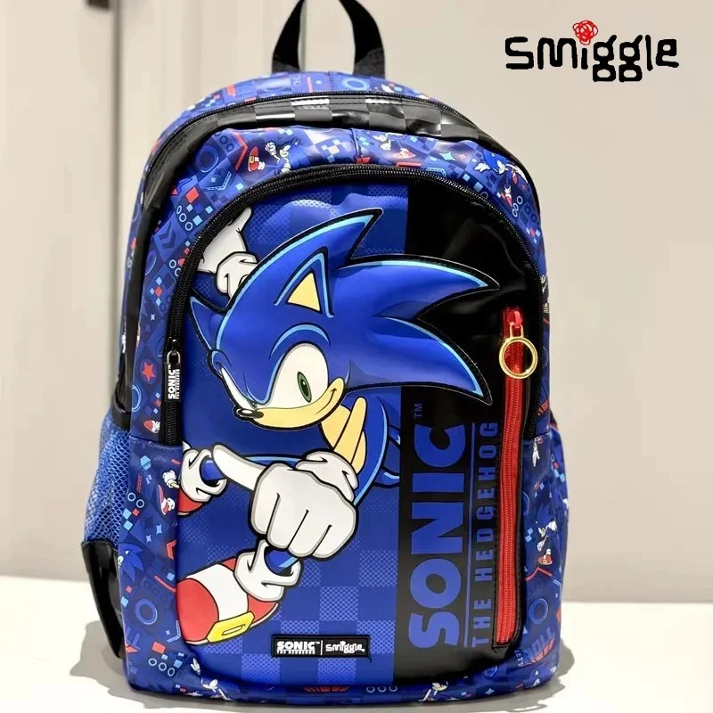 

Original Australia Smiggle Anime Sonic Large Capacity Load Reduction Cartoon Series Children SchoolBag Backpack Student Set Gift