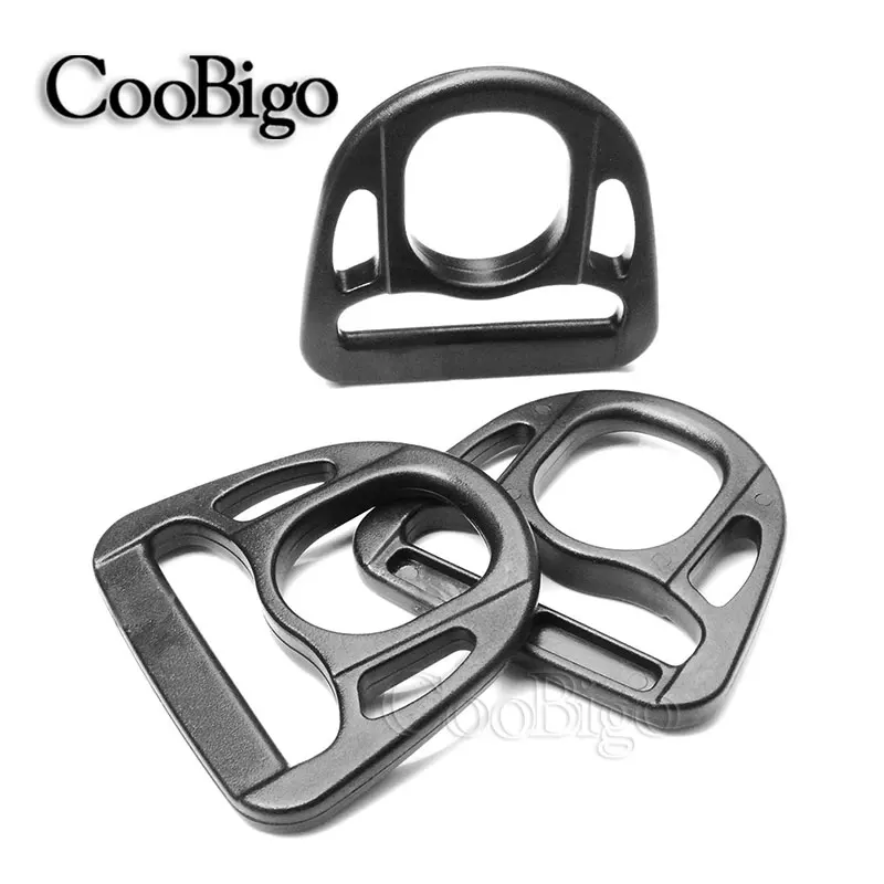 5pcs Outdoor Tactical Backpack Durable D-Ring Buckle Multiuse Plastic for Hooks Strap Webbing 13mm~50mm