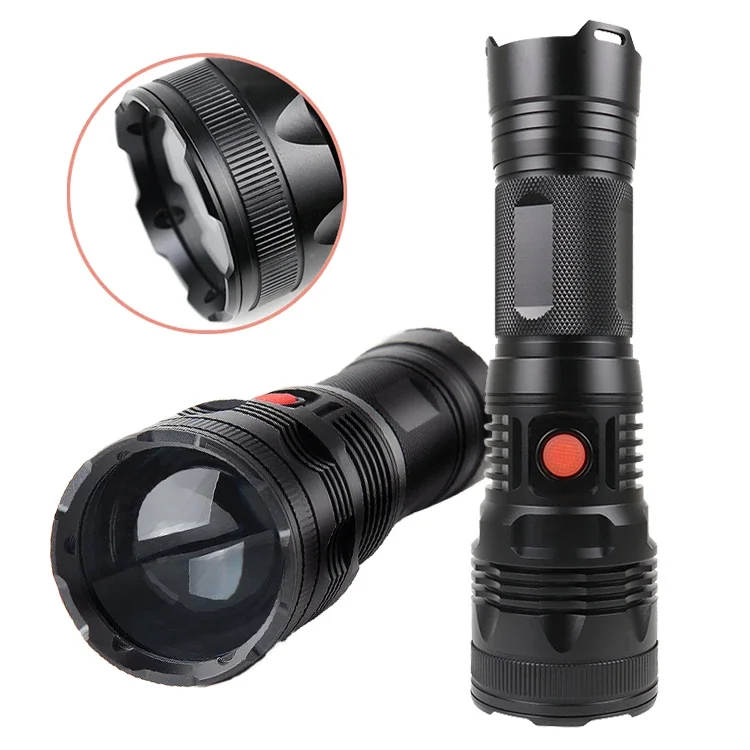 Super Bright Laser Light Portable Led Flashlight Rechargeable USB Hunting Electric Torch Long Range Tactical