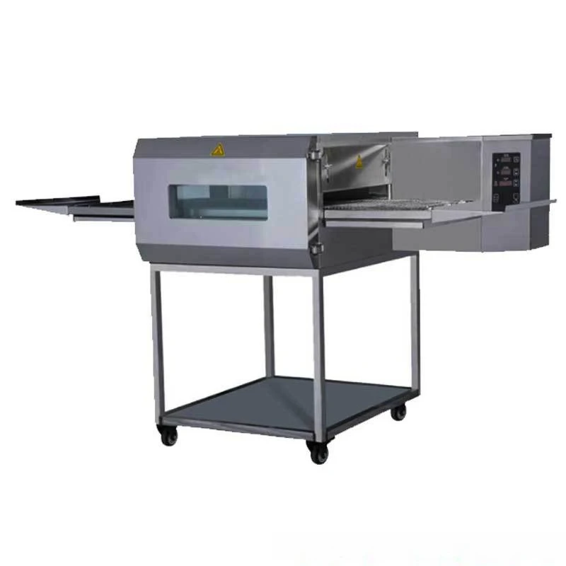 Kitchen commercial chain pizza oven 18 inch chain single layer crawler mobile pizza oven machine