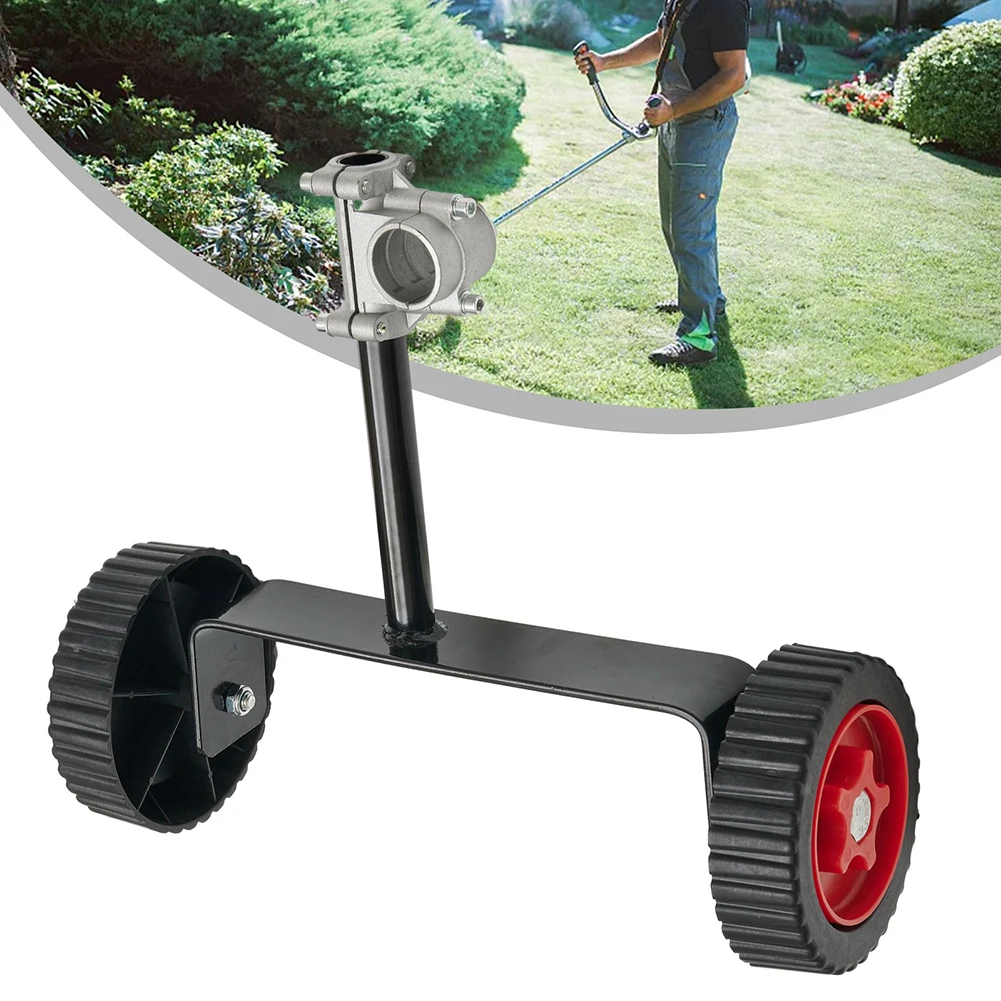 

Metal + Plastic Mower Support Wheel Backpack Side-mounted Lawn Mower Hand-held Support Frame Portable Support Wheel Garden Tool