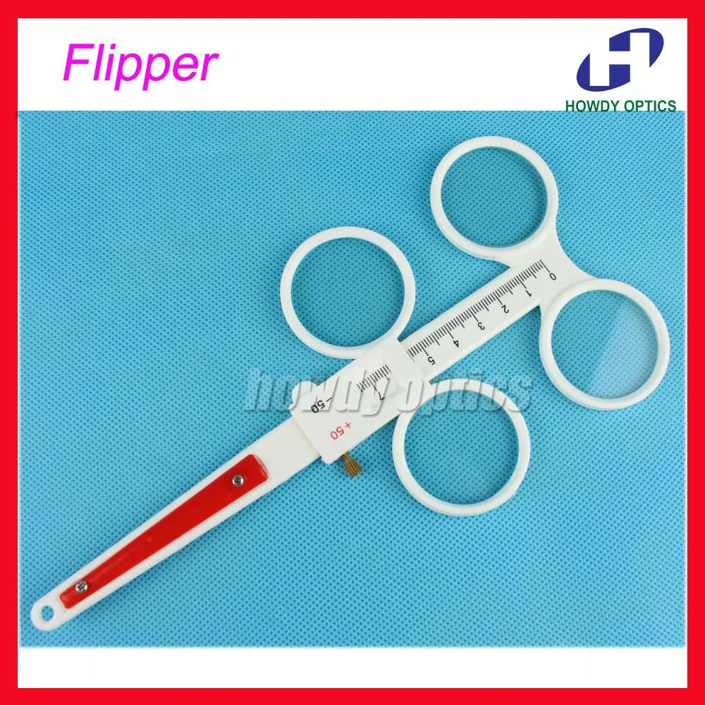 Adjustable PD Scale Plastic 4-Lens Confirmation Test  Flipper Ophthalmic Flipper 8 Diopters