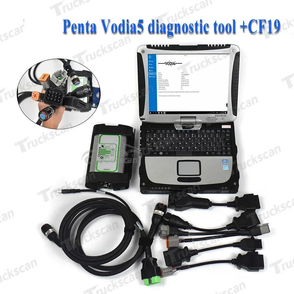 for Marine Engine Diagnostic Connect for Vocom Vodia Scanner Tool for Penta Marine Industrial Engie Diagnostic Scanner+CF53lapto