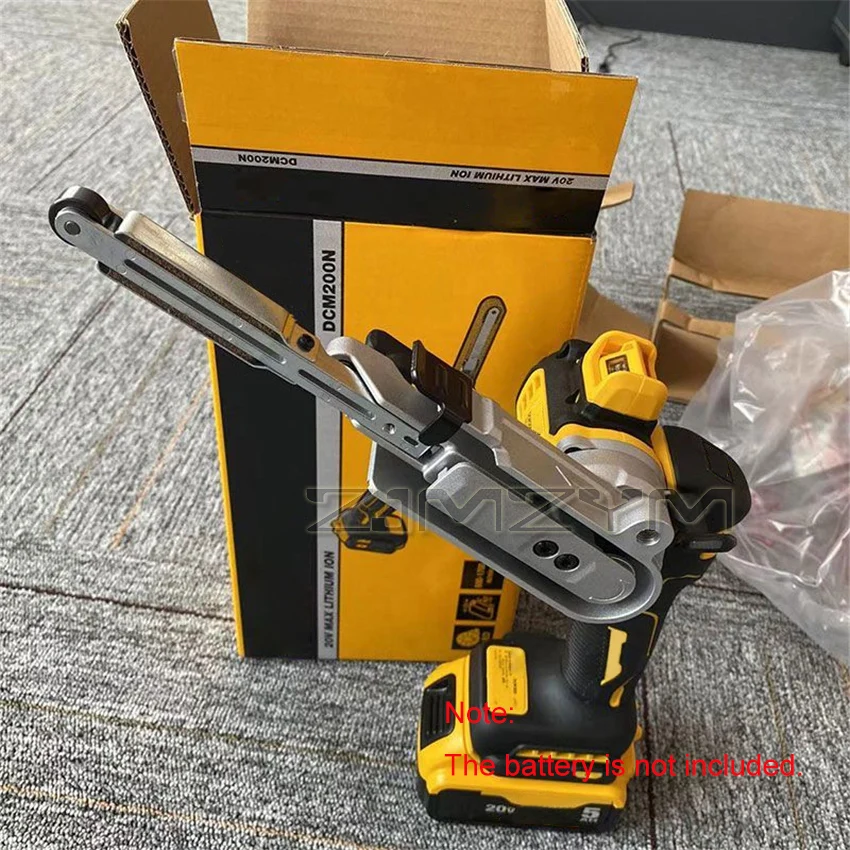 DCM200 Belt Grinder Brushless Motor Rotating Cordless Belt Sander Multifunctional Power Tools 20V 700W 600-1700m/min 13x457mm
