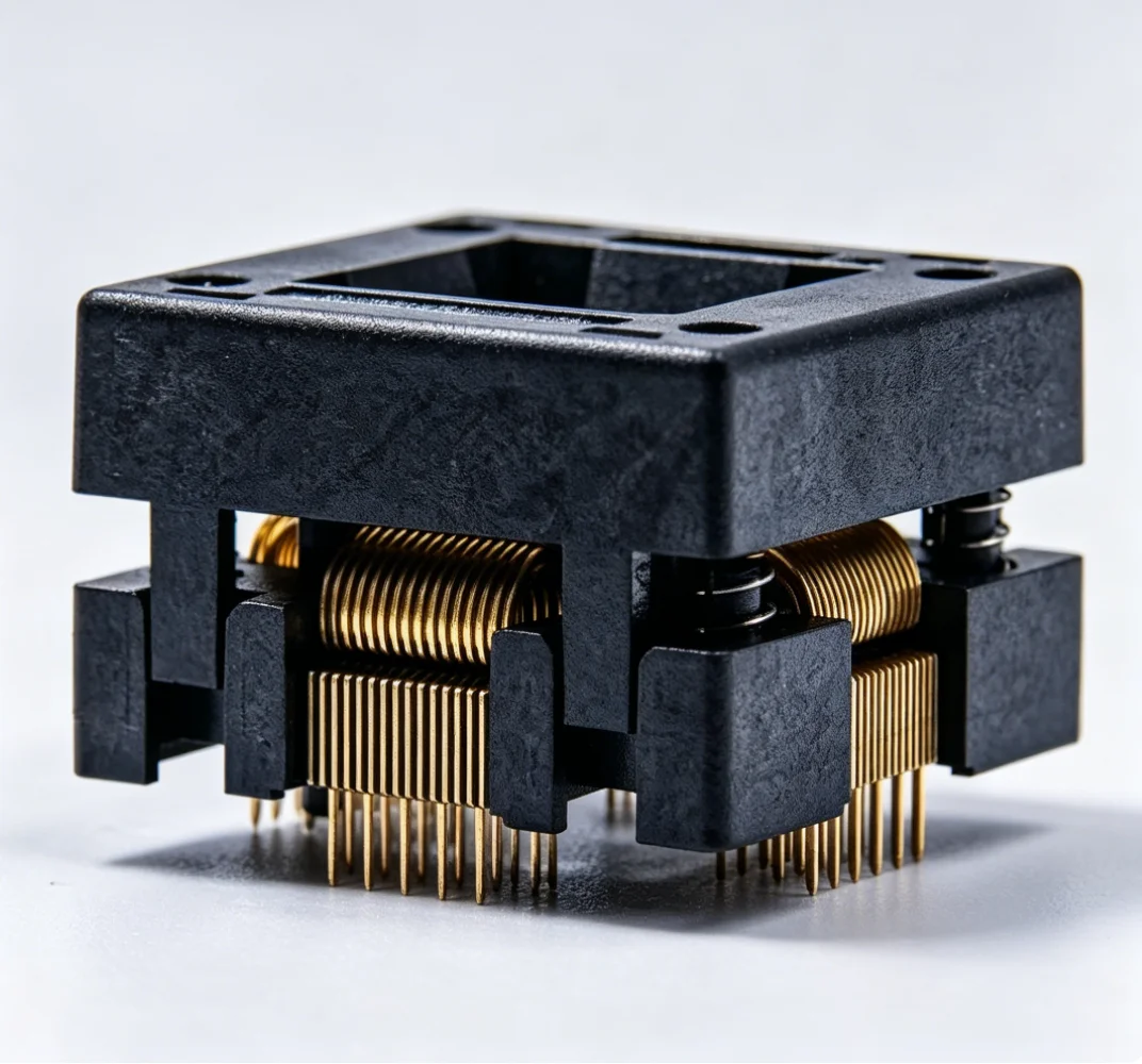 OTQ-64-0.5-01 LQFP64 QFP64 Burn-in Test Socket 0.5mm Pitch For STM32F103RCT6 IC Programming Aging Adapter