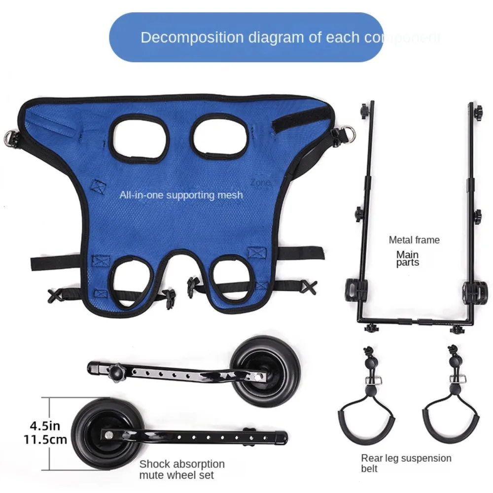 Hind Leg Disabled Pet Adjustable Adjustable Dog Wheelchair Light S/M/L Mobility Aid Trolley Pet Walk Tools Pet