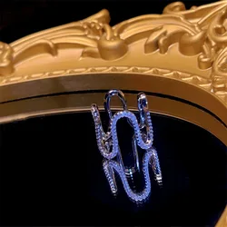 Light Luxury European and American Irregular Exaggerated Personality Ripple Curve Ring Women Wear Jewelry in Daily Life