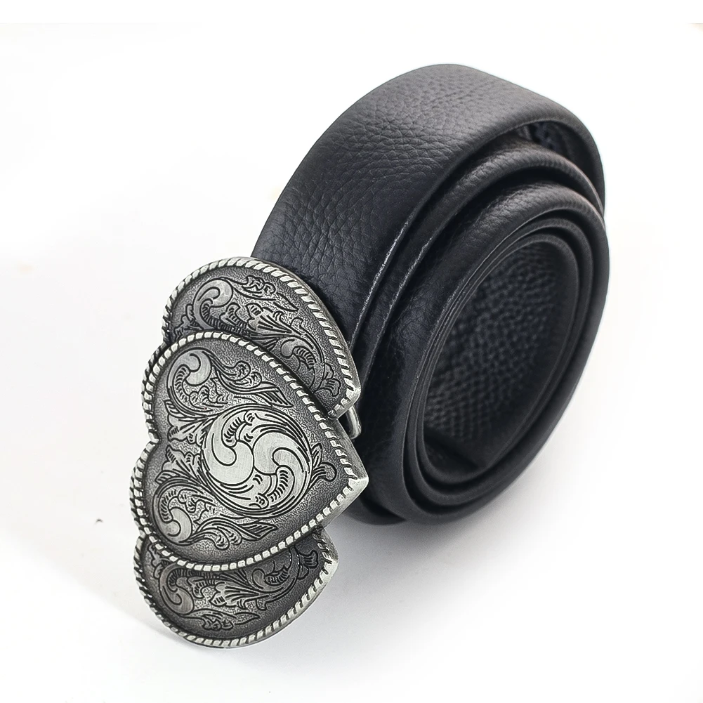 Fashionable Casual Belt Buckle Metal Love Carved Belt Buckle Personalized Trendy Jeans Versatile Accessories Gift