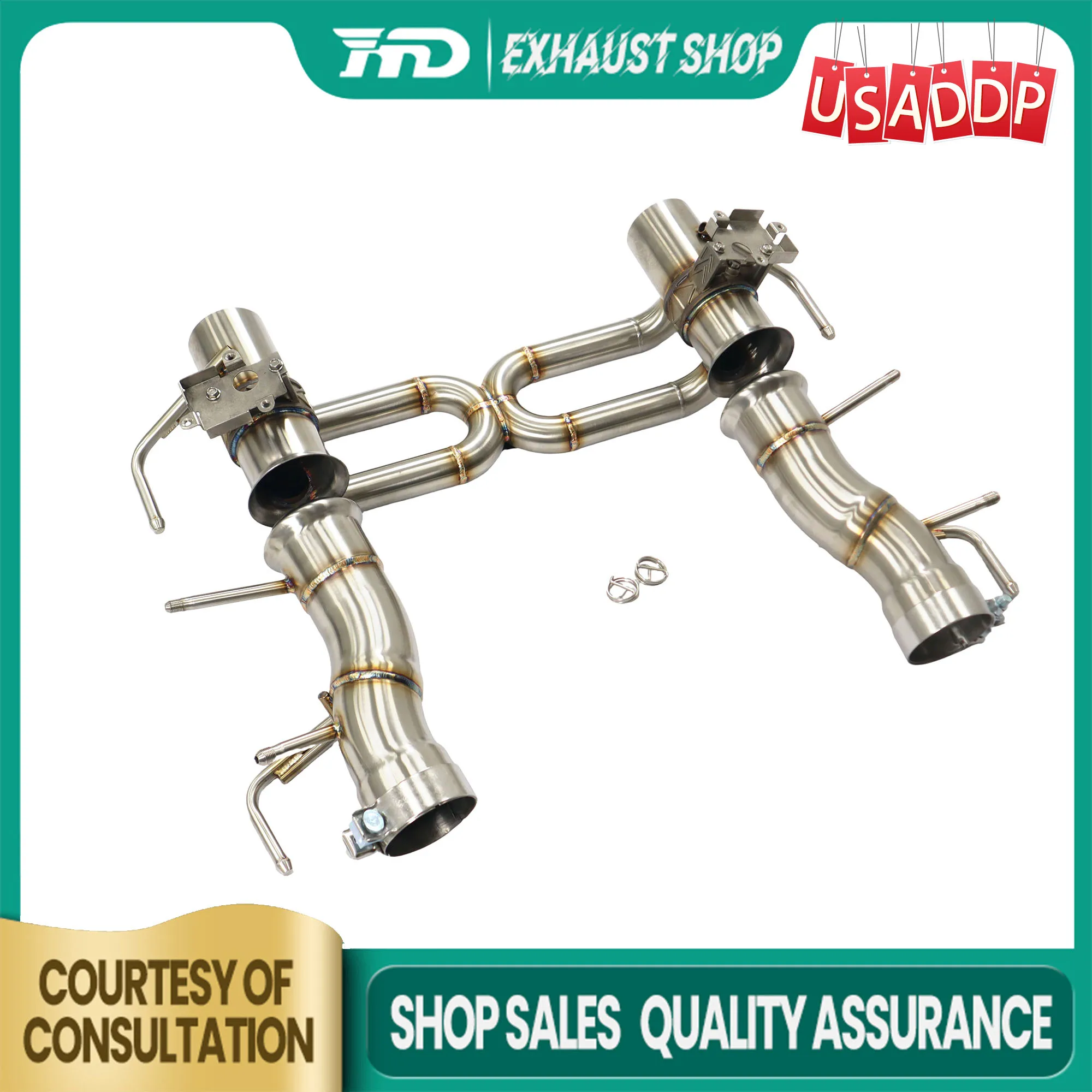 

for Ferrari Catback SF90 SS304 Exhaust OEM Valve High performance X-pipe design HMD