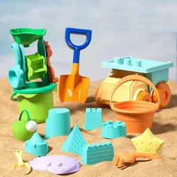 Brinquedos de praia de verão para crianças conjunto de areia de silicone macio jogo de praia brinquedo para enviar crianças praia jogar areia água ferramentas