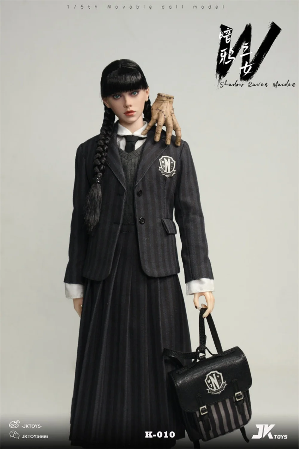JKTOYS K-010 1/6 Scale Double Ponytail Girl Shadow Raven Maiden Full Set for 12inchs Action Figure Model Toys Gifts