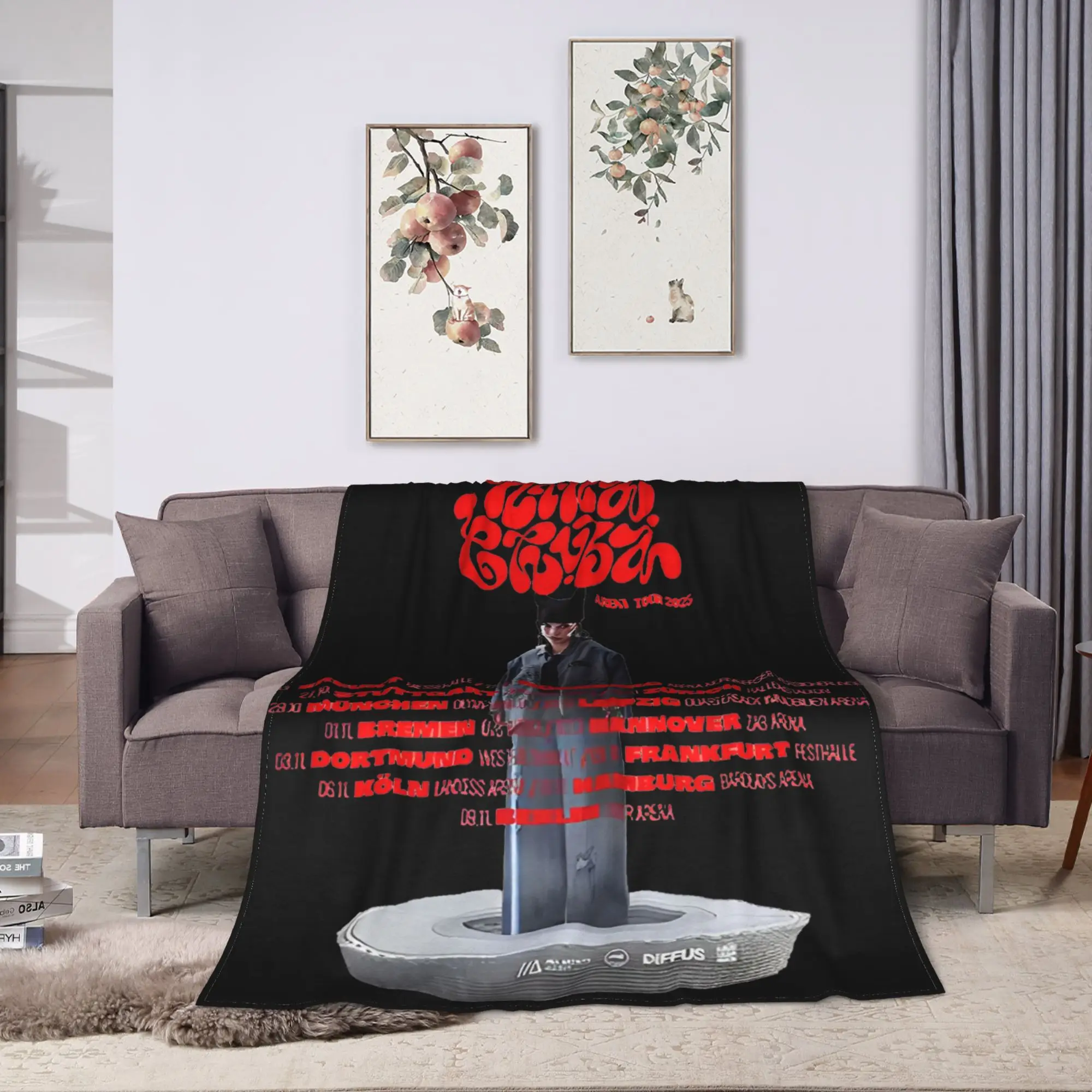 سوبر الدافئة بطانية صبي فتاة الزخرفية نينا تشوبا الموسيقى المغني رمي بطانية الفانيلا المفرش في الهواء الطلق الشارع أريكة غطاء سرير