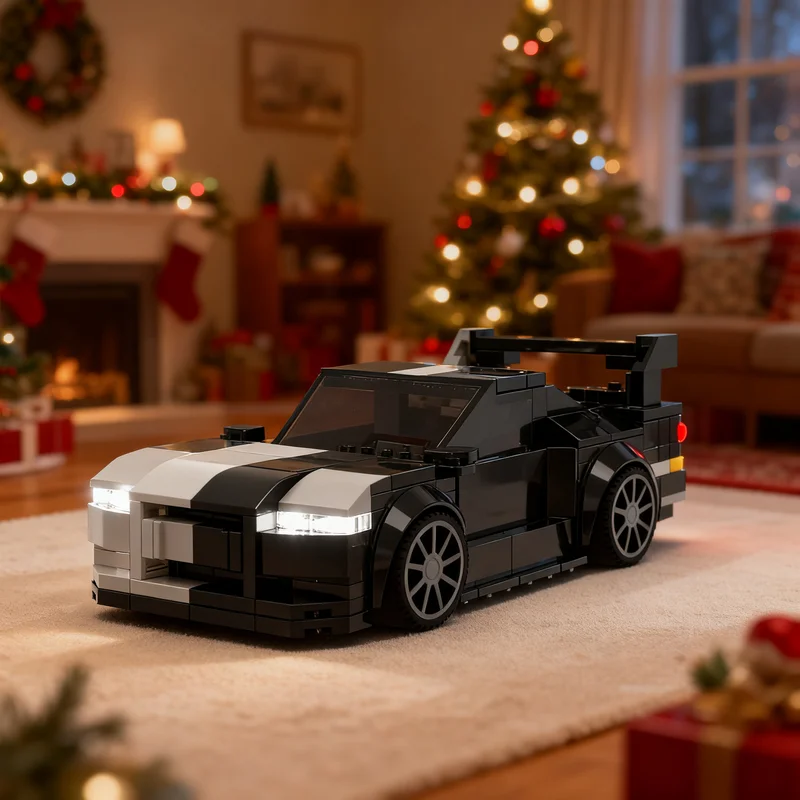 227pcs MOC City Champions Nissanns GT-R34 Model Building Blocks Christmas Gifts Construction Toy Education Creative Birthday