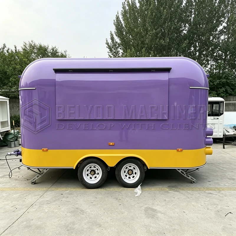 Belyoo Mobile Food Trailer Street Side Beverage Sales Complete Equipment For Factory Direct Sale