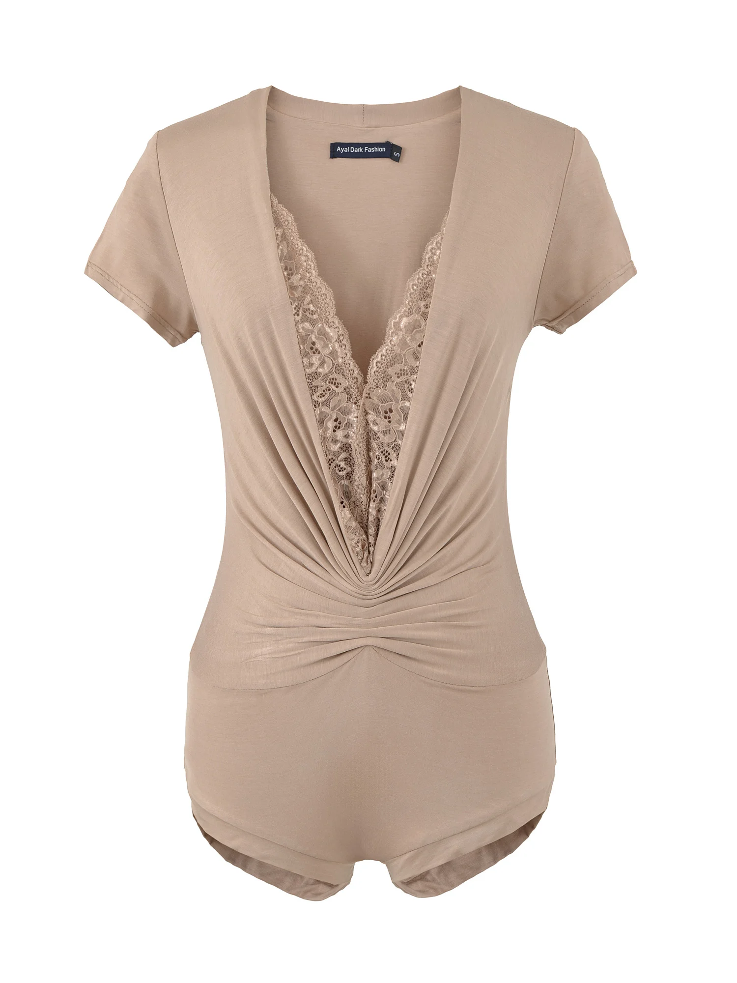 

Американский облегающий комбинезон с плиссировкой, V-образным вырезом, кружевными вставками, коротким рукавом и высокой талией, укороченные брюки