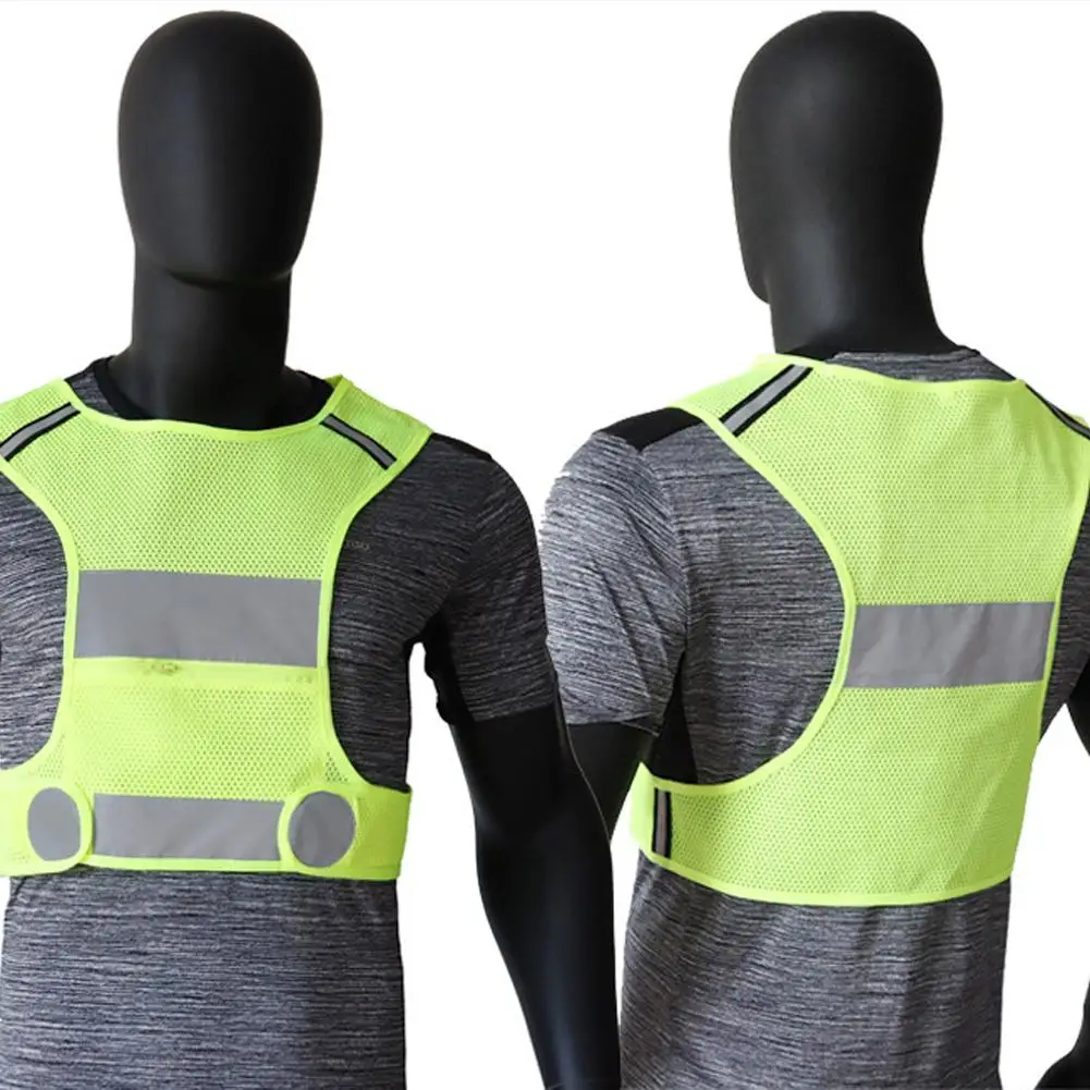 Outdoor Night Riding Running Reflective Vest Safety Security Sports Vest Night Bicycle Cycling Riding Jogging Vest Guiding Light