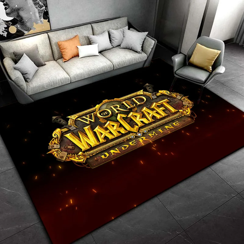 

Game World of Warcraft Carpet for Living Room Rugs Camping Stranger Things Picnic Mat Anti-Slip E-sports Rug Fans Gift Yoga Mat