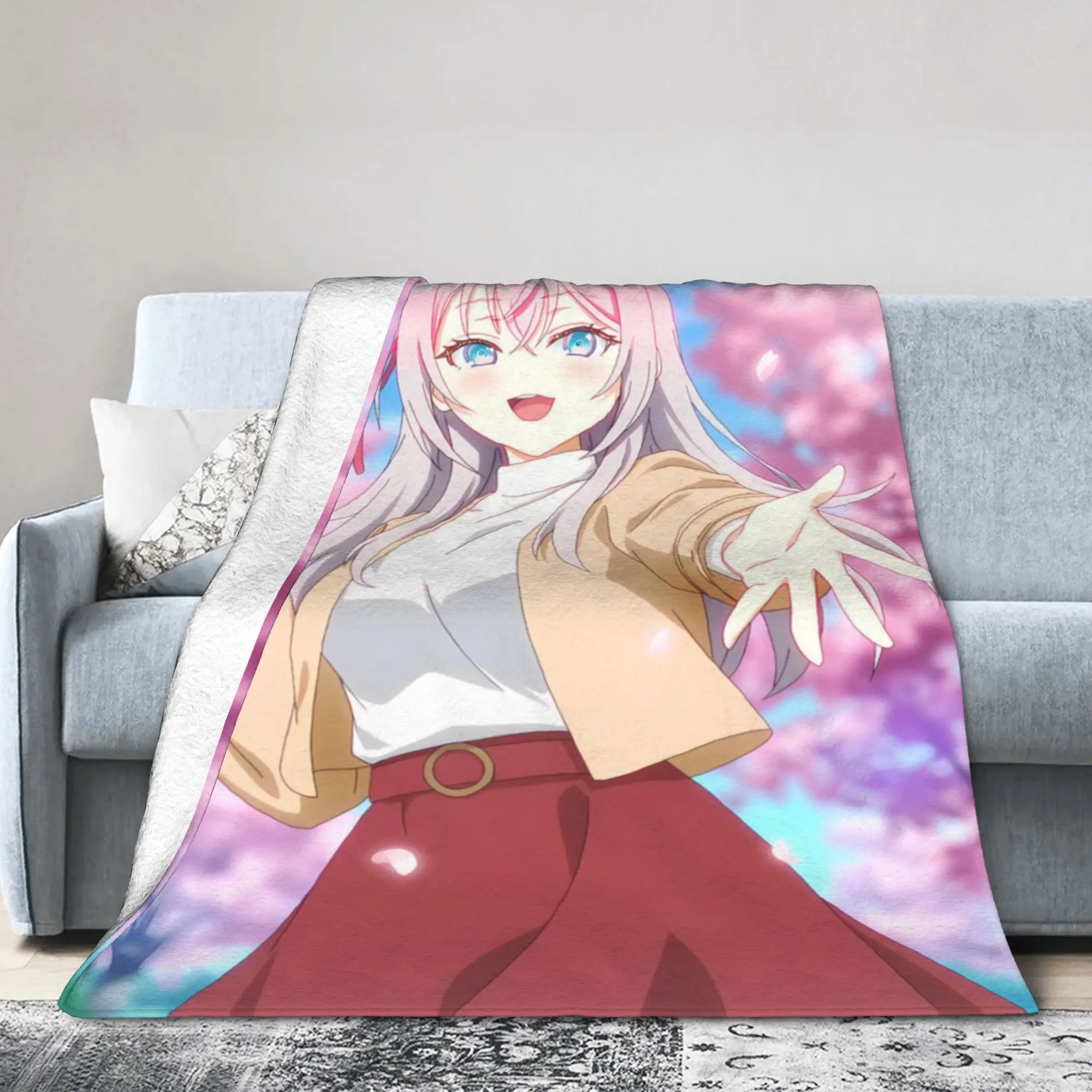 Alya Sometimes Hides Her Feelings in Russian Blanket Merch Home Decorative Throws And Blankets Soft Coral Fleece Plush