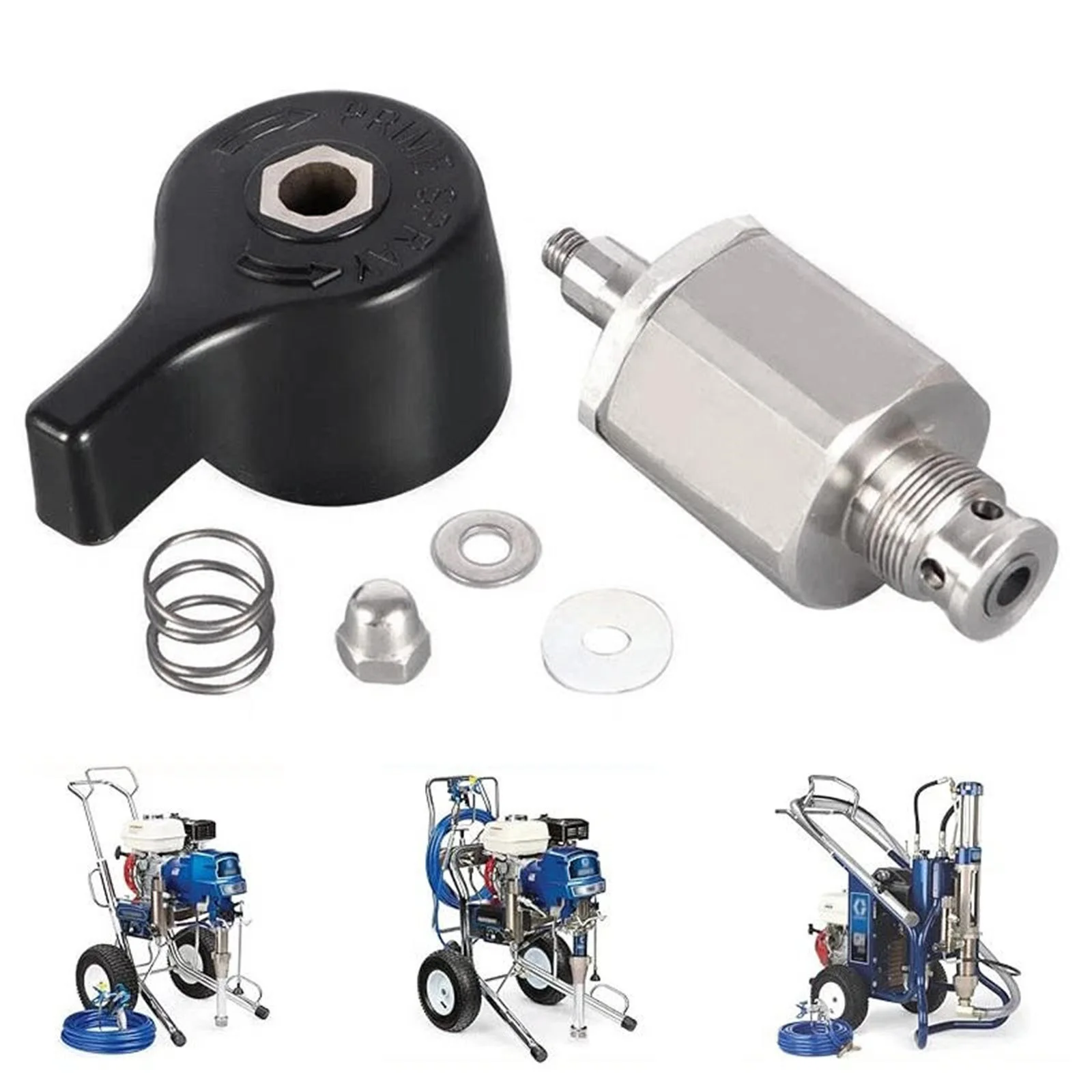 Prime/Drain Valve for Graco 5900 7900 833 Airless Sprayer Replace 245103 Heavy Duty Steel Tungsten Ball Durable