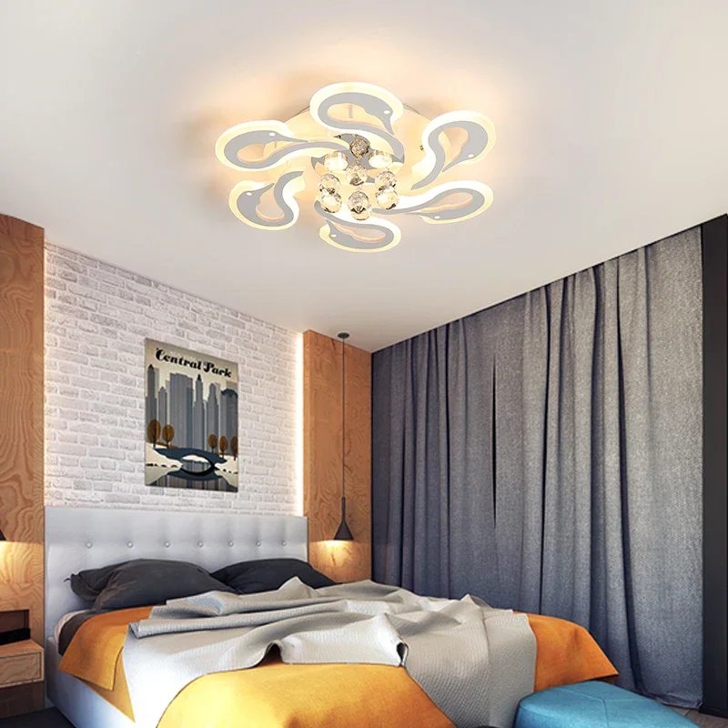 LED ceiling light fixture with remote controller modern chandelier  lamp  for living room luminarias