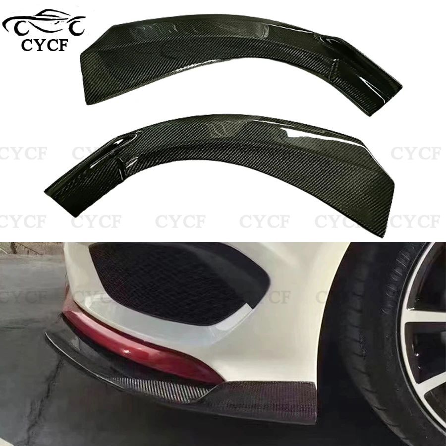 High quality carbon fiber wrap angle carbon anti-collision Front Bumper corner For Mercedes Benz CLA Class W117 2013-2015