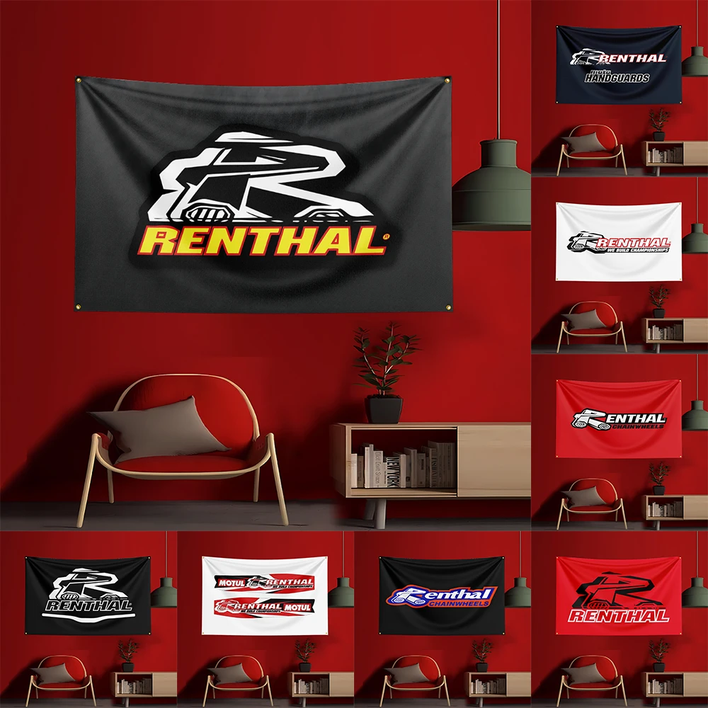 

3x5 Ft RENTHAL Tool Flag Polyester Printed Cars Flags Banner Tapestry for Room Garage Decor Power Tools Flag