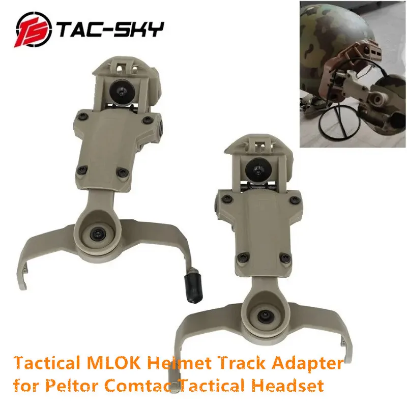 

TS TAC-SKY Tactical Helmet MTEK FLUX PTS Rail Adapter Mlok Mount for PELTO COMTAC II C3 ComTac XPI Airsoft Shooting Headset