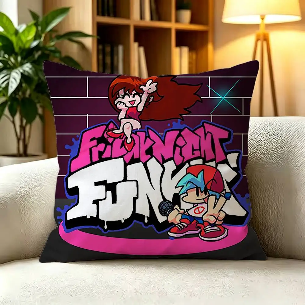 Game F-Friday N-Night F-Funkin Pillow Case Living Room Sofa Cushion Cover Suitable For Home Bedroom Room Decoration