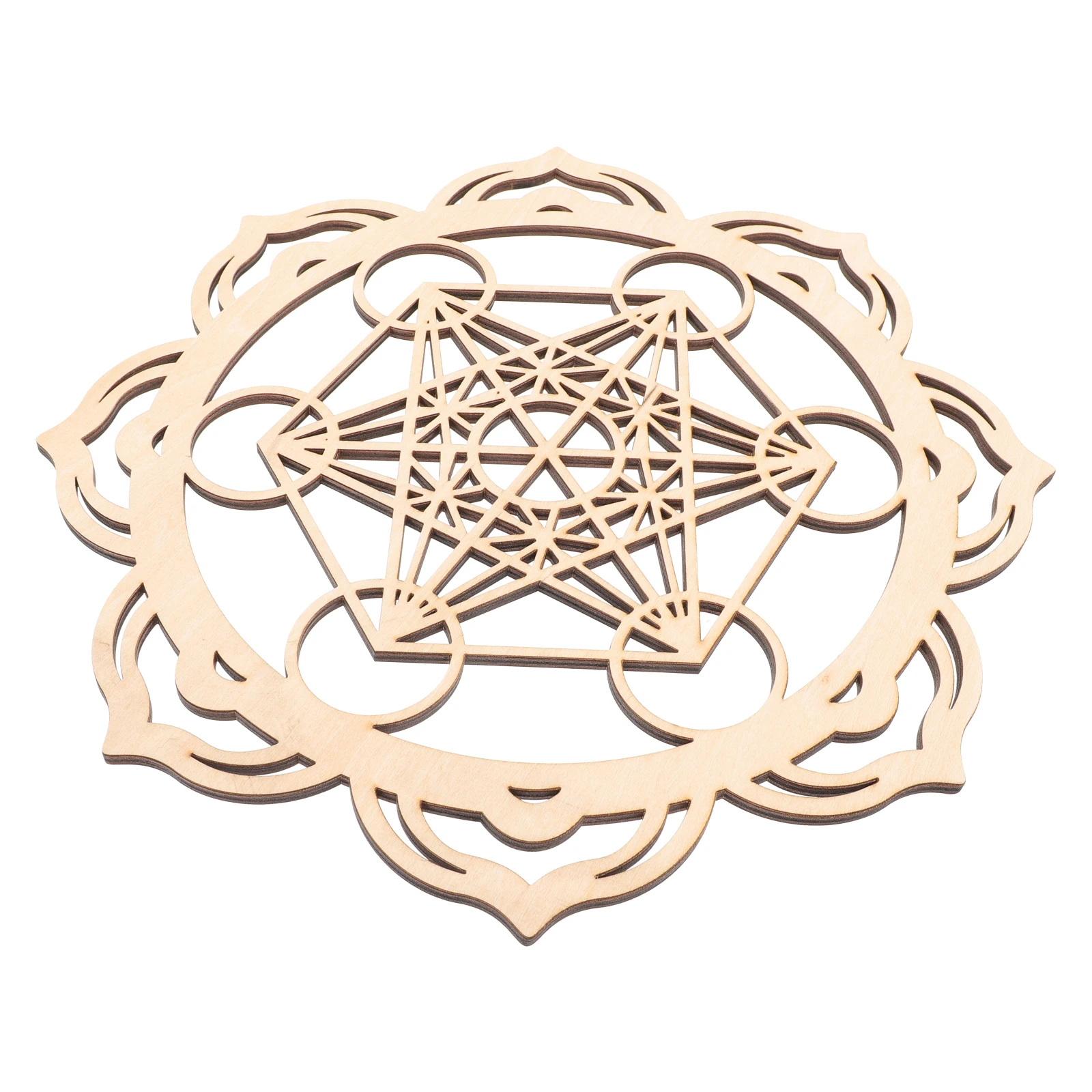 

Wooden Geometric Wall Pendant Natural Craft Meditation Decor Hanging nament Smooth Edges Long Term Use Indoor Craft